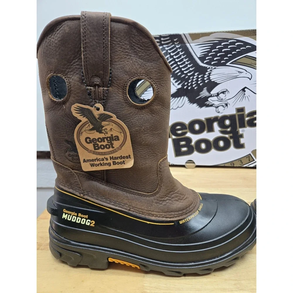 Georgia Boot Muddog 2 Boots Mens Size 10 Waterproof Stiff Toe Work Boot